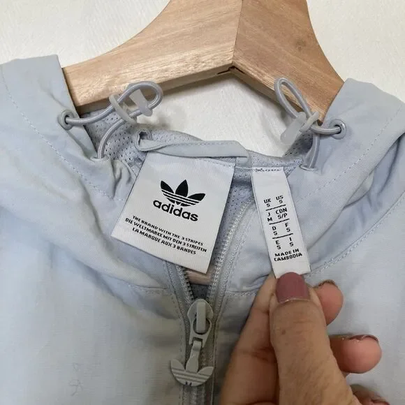 Adidas Originals Bandrix Windbreaker Full-Zip Jacket Men's Size Small Hooded - Picture 16 of 16